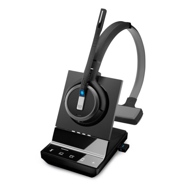 EPOS IMPACT SDW 5036 Wireless DECT Monaural Headset, Noise-Cancelling Boom Microphone, Black