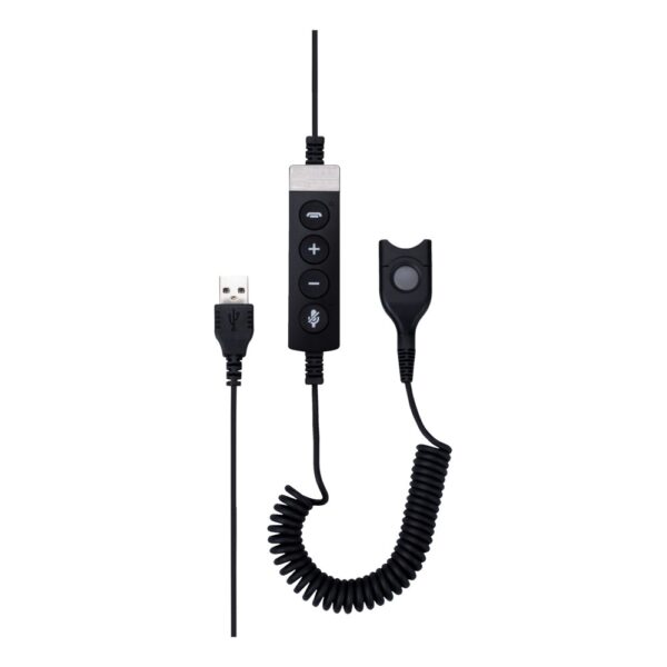 EPOS USB-ED CC 01 MS Interface Adapter for IMPACT SC 600/200, EasyDisconnect to USB-A, Black