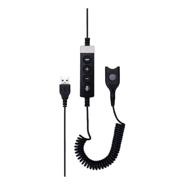 EPOS USB-ED CC 01 MS Interface Adapter for IMPACT SC 600/200, EasyDisconnect to USB-A, Black