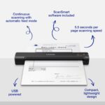 Epson WorkForce ES-50 Handheld Portable A4 Document Scanner USB 2.0 Black