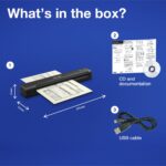 Epson WorkForce ES-50 Handheld Portable A4 Document Scanner USB 2.0 Black