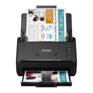 Epson WorkForce ES-500WII A4 Sheet-fed Scanner with Wi-Fi, USB, Duplex, 50-Sheet ADF, 4000 Pages/Day, Black