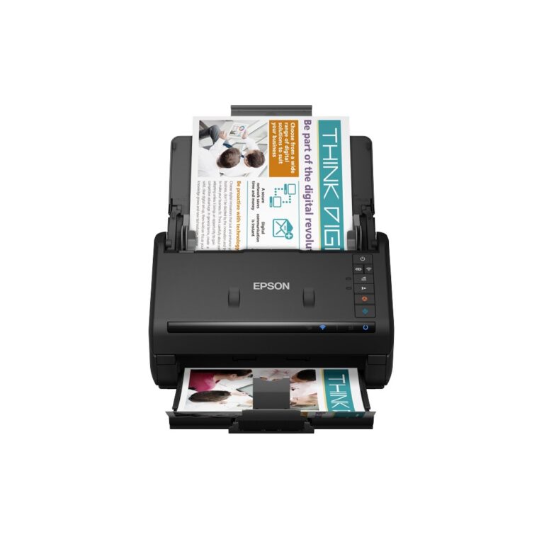 Epson WorkForce ES-500WII A4 Sheet-fed Scanner with Wi-Fi, USB, Duplex, 50-Sheet ADF, 4000 Pages/Day, Black