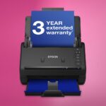 Epson WorkForce ES-500WII A4 Sheet-fed Scanner with Wi-Fi, USB, Duplex, 50-Sheet ADF, 4000 Pages/Day, Black