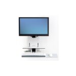 Ergotron 61-080-062 Wall Mount Monitor Arm 24" 15kg White with Sit-Stand Workstation