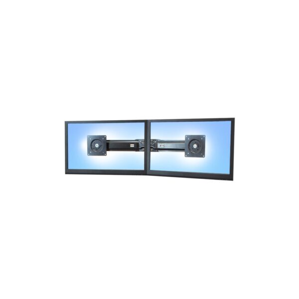 Ergotron 97-783 Wall Mount Dual Monitor Arm for 17-26" Displays, 16.4kg Max, Black