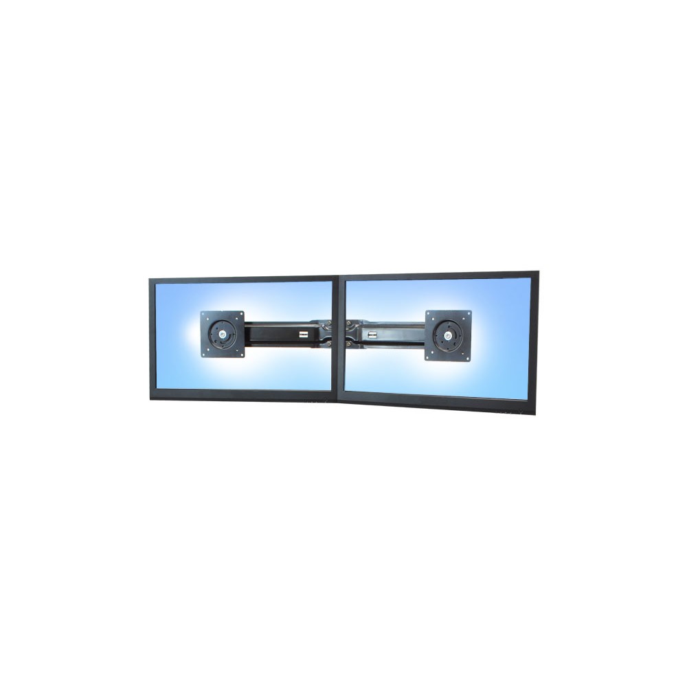 Ergotron 97-783 Wall Mount Dual Monitor Arm for 17-26" Displays, 16.4kg Max, Black Ergotron 97-783 Wall Mount Dual Monitor Arm for 17-26" Displays, 16.4kg Max, Black