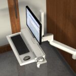 Ergotron CareFit Combo All-in-One PC Workstation Wall Mount 27" White