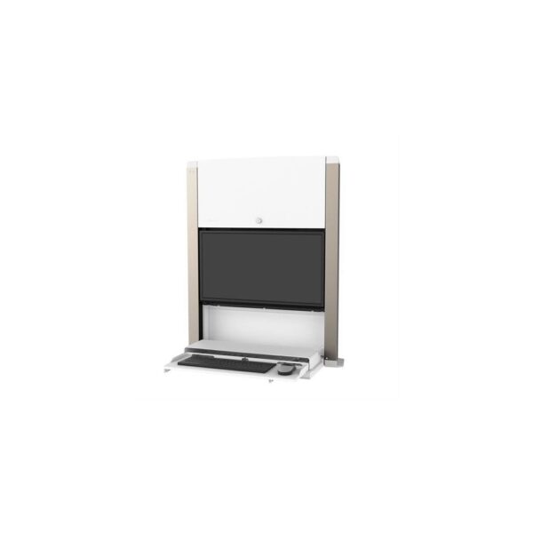 Ergotron CareFit Enclosure Wall Mount Workstation 24-27" Monitor 51cm Height Adjustment White