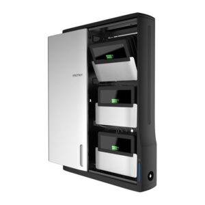 Ergotron DM12-1006-3 Portable Tablet Management Cabinet 12 Devices 12" Black, Silver