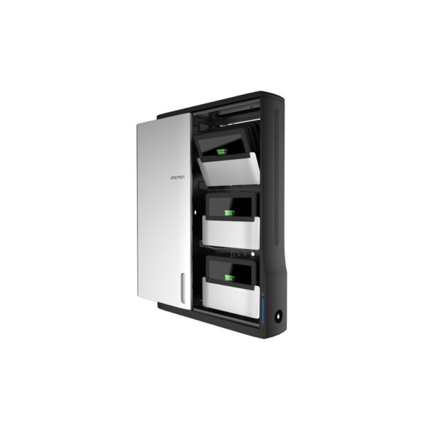 Ergotron DM12-1006-3 Portable Tablet Management Cabinet 12 Devices 12" Black, Silver