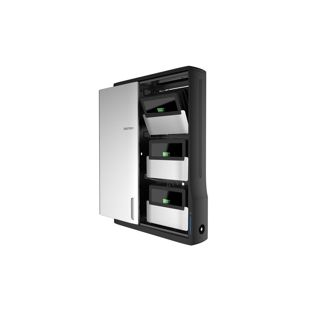 Ergotron DM12-1006-3 Portable Tablet Management Cabinet 12 Devices 12" Black, Silver Ergotron DM12-1006-3 Portable Tablet Management Cabinet 12 Devices 12" Black, Silver