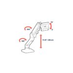 Ergotron HX Series 45-475-216 Monitor Arm Desk Mount 19kg 49" White with Cable Management