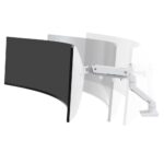 Ergotron HX Series Desk Monitor Arm with HD Pivot 19.1kg for 49" Displays White