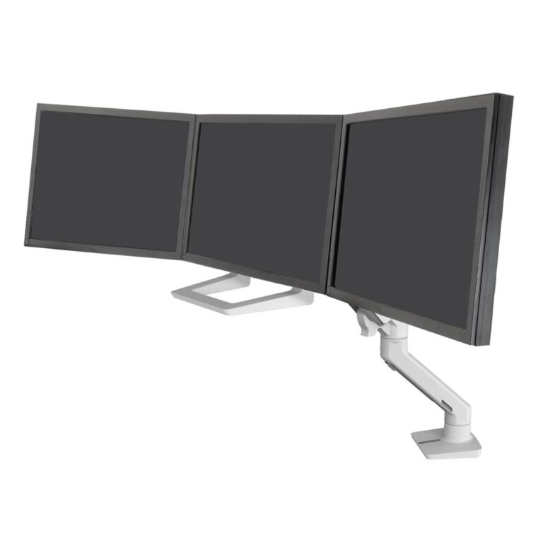Ergotron HX Triple Monitor Bow Kit Wall Mount for 3x 24" Displays, 4.6kg Capacity, White