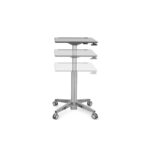 Ergotron LearnFit Silver Adjustable Height Sit-Stand Desk with Castor Wheels 6.8kg Capacity