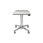 Ergotron LearnFit Silver Adjustable Height Sit-Stand Desk with Castor Wheels 6.8kg Capacity