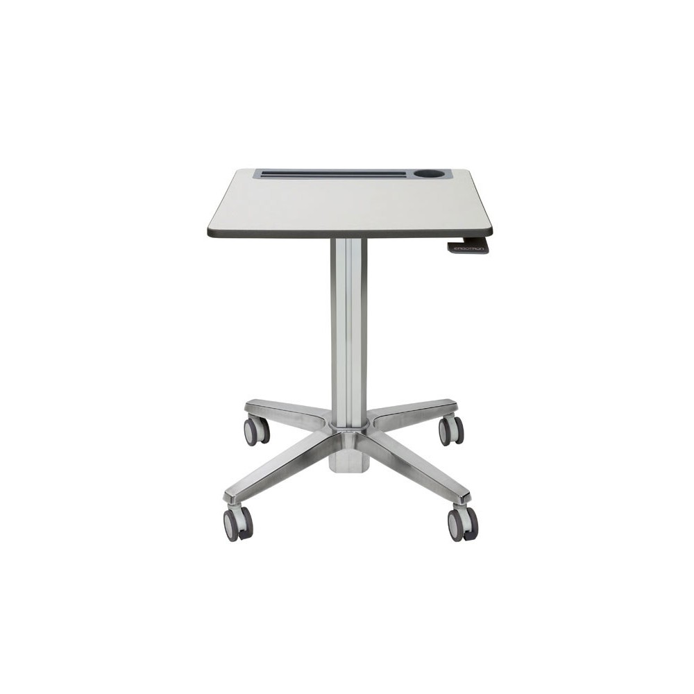 Ergotron LearnFit Silver Adjustable Height Sit-Stand Desk with Castor Wheels 6.8kg Capacity