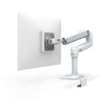 Ergotron LX Desk Monitor Arm, 32" (81.3cm) Screen Support, 11.3kg Max Weight, Clamp Mount, White