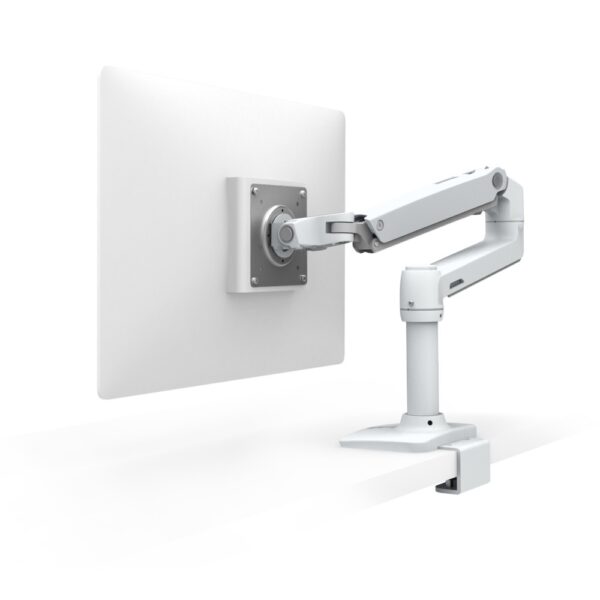 Ergotron LX Desk Monitor Arm, 32" (81.3cm) Screen Support, 11.3kg Max Weight, Clamp Mount, White