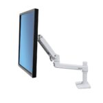 Ergotron LX Desk Monitor Arm, 32" (81.3cm) Screen Support, 11.3kg Max Weight, Clamp Mount, White