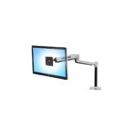 Ergotron LX Desk Monitor Mount Stand, Single Display, Metallic