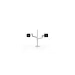 Ergotron LX Dual Stacking Arm Desk Mount for 2x 40" Monitors, White, 9.1kg Load, 33cm Height Adjust
