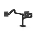 Ergotron LX Dual Stacking Arm Monitor Mount 2x 24" Displays 18.2kg Black Desk Clamp