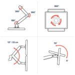 Ergotron LX Dual Stacking Arm Monitor Mount 2x 24" Displays 18.2kg Black Desk Clamp