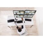Ergotron LX Dual Stacking Arm Tall Pole Monitor Mount, Desk Clamp, 2 Displays up to 40", Aluminium