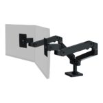 Ergotron LX Pro Dual Monitor Mount Stand for up to 27 Inch Screens, Black