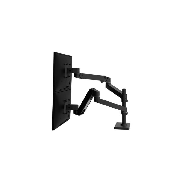 Ergotron LX Pro Series Monitor Mount 27" Dual Display Desk Clamp Black