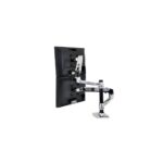 Ergotron LX Series Dual Stacking Arm Desk Mount for 2x 24" Monitors, 18.1kg Capacity, Silver