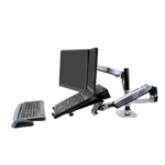 Ergotron LX Series Dual Stacking Arm Desk Mount for 2x 24" Monitors, 18.1kg Capacity, Silver