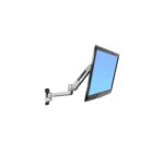 Ergotron LX Sit-Stand Wall Mount LCD Arm for 42" Displays, 11.3kg, 51cm Lift, Stainless Steel