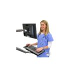 Ergotron LX Wall Mount Keyboard Arm Silver 2.2kg Max Weight Tilt 80 Degrees