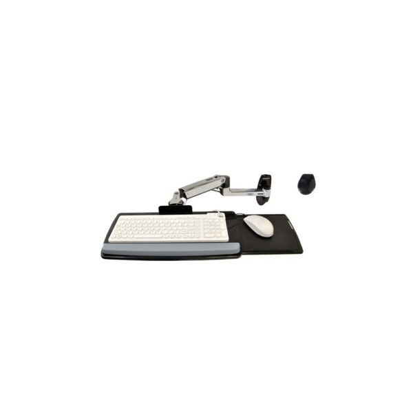 Ergotron LX Wall Mount Keyboard Arm Silver 2.2kg Max Weight Tilt 80 Degrees