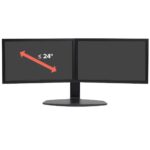 Ergotron Neo-Flex Dual Monitor Lift Stand 24.5" Desk Mount 6.4kg Black