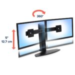 Ergotron Neo-Flex Dual Monitor Lift Stand 24.5" Desk Mount 6.4kg Black