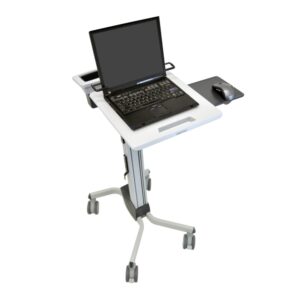 Ergotron Neo-Flex Laptop Cart Grey Multimedia Trolley, 12"-17.3" Screen, 6.8kg Max Weight, Height Adjustable