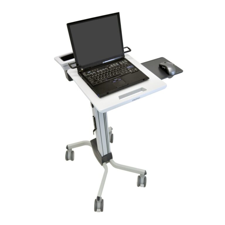 Ergotron Neo-Flex Laptop Cart Grey Multimedia Trolley, 12"-17.3" Screen, 6.8kg Max Weight, Height Adjustable