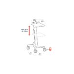 Ergotron Neo-Flex Laptop Cart Grey Multimedia Trolley, 12"-17.3" Screen, 6.8kg Max Weight, Height Adjustable