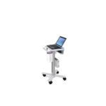 Ergotron StyleView SV10 Multimedia Laptop Cart, Aluminium/White, 17" Max Screen, 4 Wheels