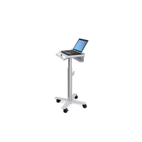 Ergotron StyleView SV10 Multimedia Laptop Cart, Aluminium/White, 17" Max Screen, 4 Wheels