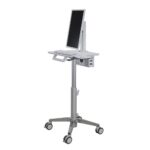 Ergotron SV10-1300-0 Sit-Stand Workplace Medical Cart, 1 Display, 24" Max Screen, White