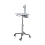 Ergotron SV10-1300-0 Sit-Stand Workplace Medical Cart, 1 Display, 24" Max Screen, White