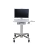 Ergotron SV10-1300-0 Sit-Stand Workplace Medical Cart, 1 Display, 24" Max Screen, White