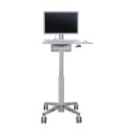 Ergotron SV10-1300-0 Sit-Stand Workplace Medical Cart, 1 Display, 24" Max Screen, White