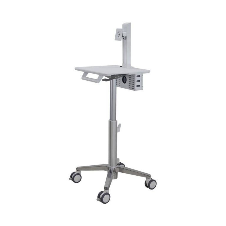 Ergotron SV10-1300-0 Sit-Stand Workplace Medical Cart, 1 Display, 24" Max Screen, White