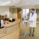 Ergotron SV10-1300-0 Sit-Stand Workplace Medical Cart, 1 Display, 24" Max Screen, White